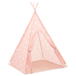 Portable Paly Teepee Tent Polyester With PVC Poles Star Design