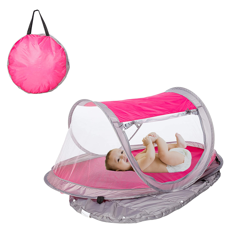 Pink Baby Beach Tent Foldable Portable Kids Travel Bed