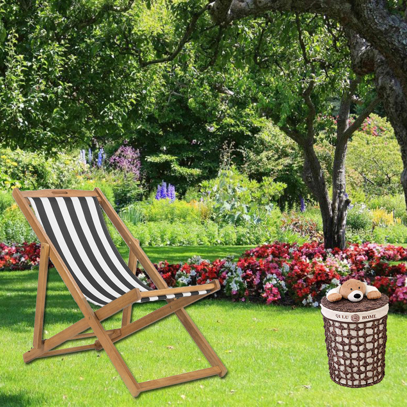 OEM Design Outdoor Furniture Sun Lounge Chairs Deck Chair Folding Wooden Beach Patio