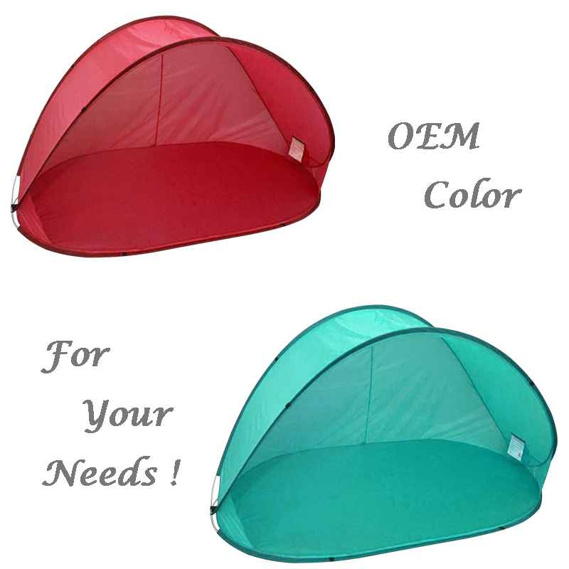 Red beach tent