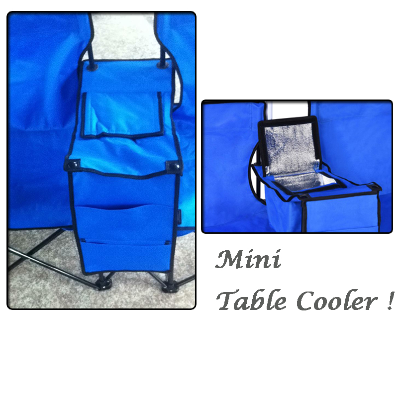 Portable Folding Outdoor Picnic Camping Chairs with Umbrella and Table Cooler