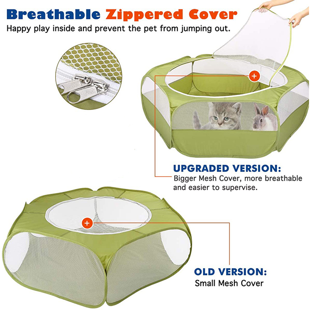 Waterproof Breathable Pet Playpen, Pet Cage Tent with Zipper Cover, Portable Outdoor Exercise Yard Fence for animal