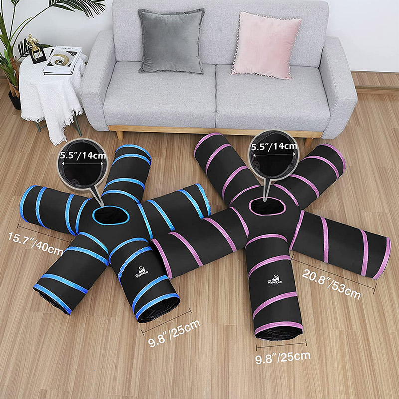 Nice Cat Tunnel Tube 5 Way Tunnels ，Hot Sales Cat Funnel Toys, pet play tunnel for Cat Kitty Small Animal