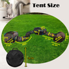 Set of 5 Outdoor Rainbow Cat Enclosures Pet Playground Kitty Small Animals Rabbit Guinea Pig Playpen Square Olive Tent with Tunnel