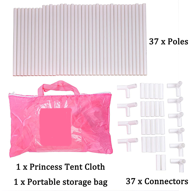 Polyester Pink Princess Girls Play Tent ,Portable Large Playhouse for Children Indoor and Outdoor Games
