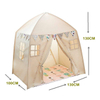 White Easy Set Up Large Cotton Canvas Kids House Shape Square Teepee Tent