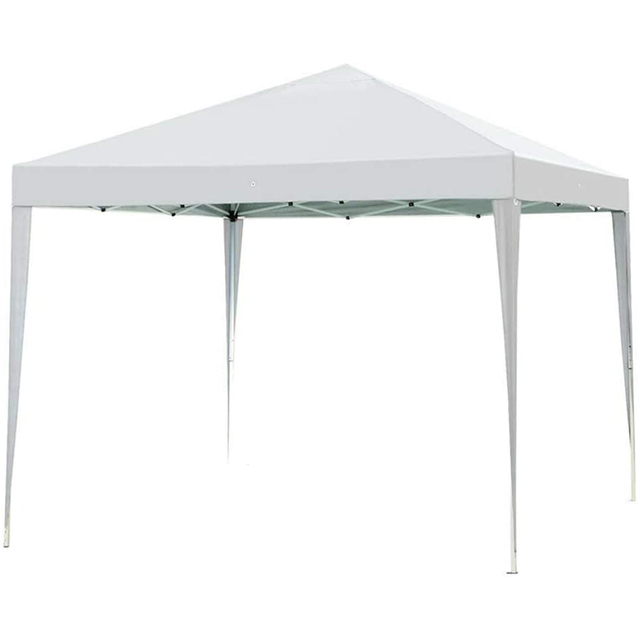 White Outdoor Tent Gazebo Pop Up Portable Sun Shelter Tent with Carry Bag,10' x 10' Canopy Tent with Dressed Legs
