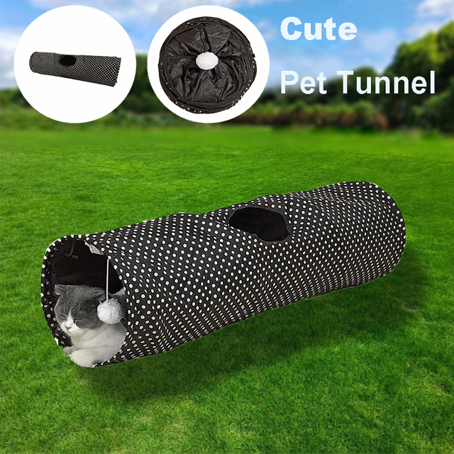 Wholesale Factory Price Pop Up Pet Cat Toy Tent Two Way Tube With Peek Hole In Middle