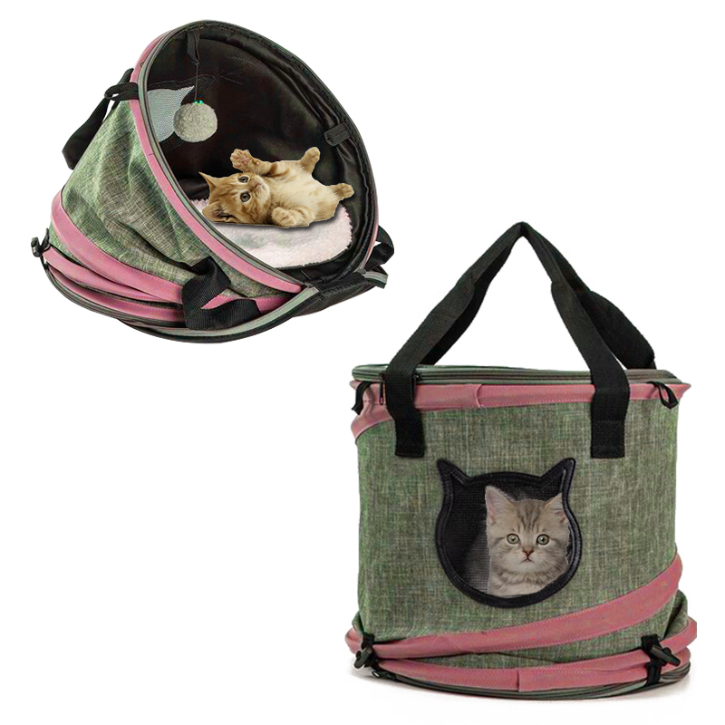 Wholesale Portable Cat Carrier Pet Travel Bag 3 IN 1 Design Use Indoor Outdoor Cat House