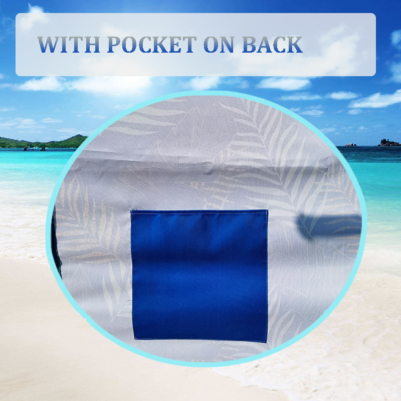 New Leaf Printed Beach Windbreaks Privacy Screen with Mallet and Bag