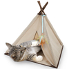 New Design 4 PVC Poles Polyester Material Pet Teepee Tent , Kitty Camp TeePee Cat Toy