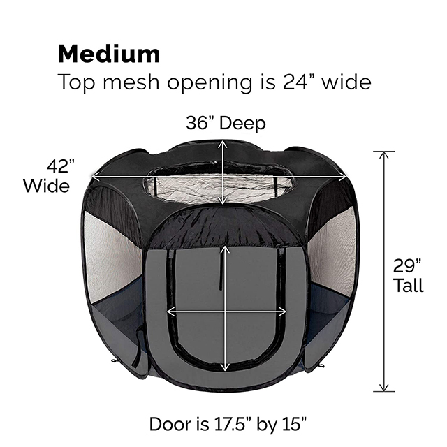 Gray Color Mesh Open Pet Playpen Use For Indoor Outdoor,Pen Tent House Playground for Dogs and Cats