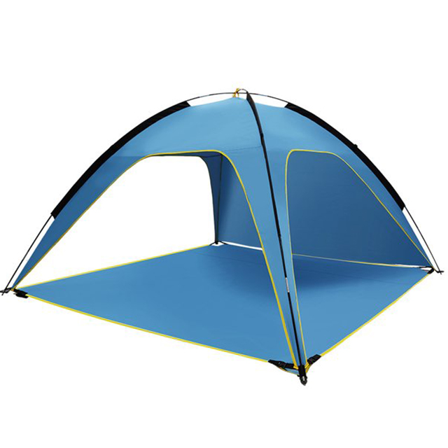 Double Pole Large Outdoor Beach Tent Sun Shelter Sunshade Pop up Tent Triangle Tent Shelter 3-4 persons Sun Protection