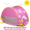 Pink Baby Beach Tent with Pool, Pop Up Unique Ocean World Baby Tent,50+ UPF UV Protection Outdoor Tent for Aged 0-4 Baby Kids 