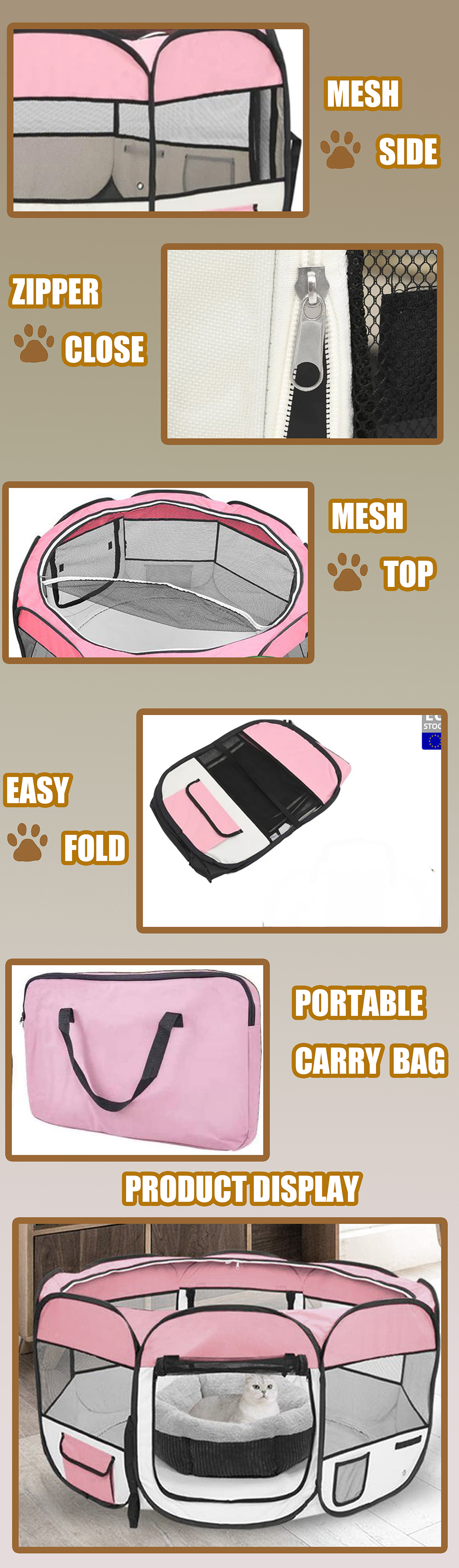 cat dog play tent