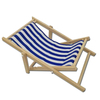 Stripe Canvas Cover Wooden Frame Easy Folding Kids Beach Chair 