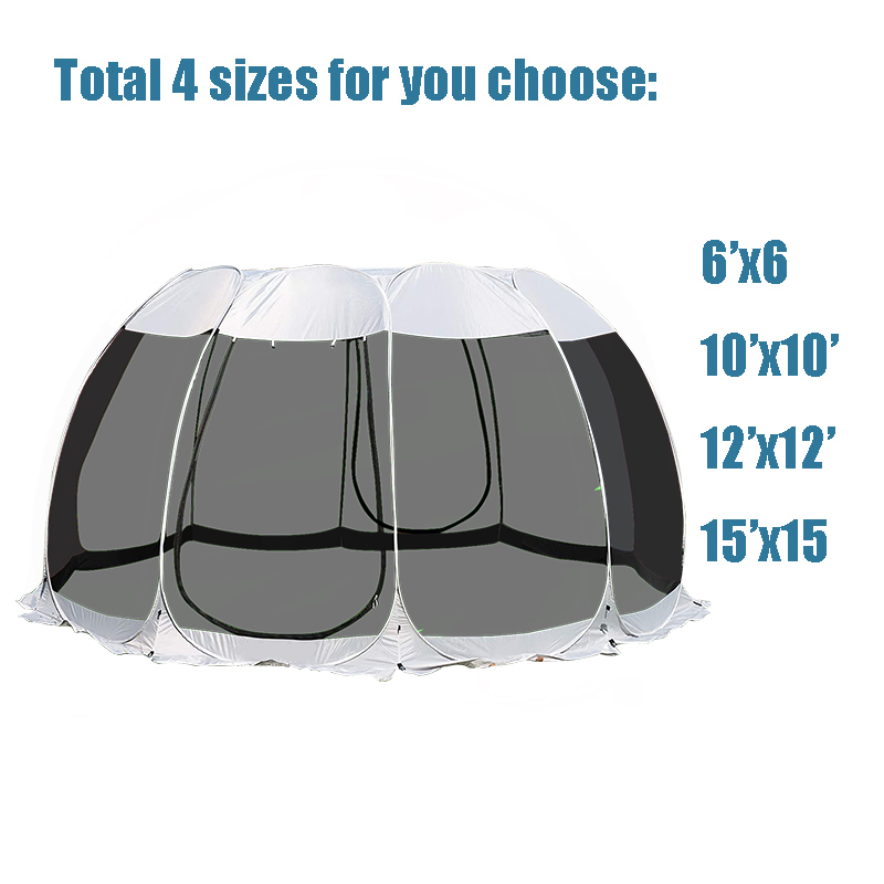 Big Pop Up Screen Tent Room 8 Panels Mesh Fabric For Backyards Parties Picnics Or Meetings