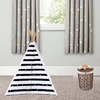Linen Canvas Kids Teepee Tent Children Wigwam Indoor Outdoor Play House for Girls Boys Toddlers 