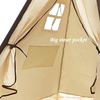Factory price white tipi tents with window kids teepee tent children cotton canvas kids teepee with wood pole