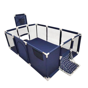 Large Kid Baby Playpen Playard With Basketball Hoop,Folding Breathable Mesh Infant Children Play Game Fence for Indoors Outdoors Home