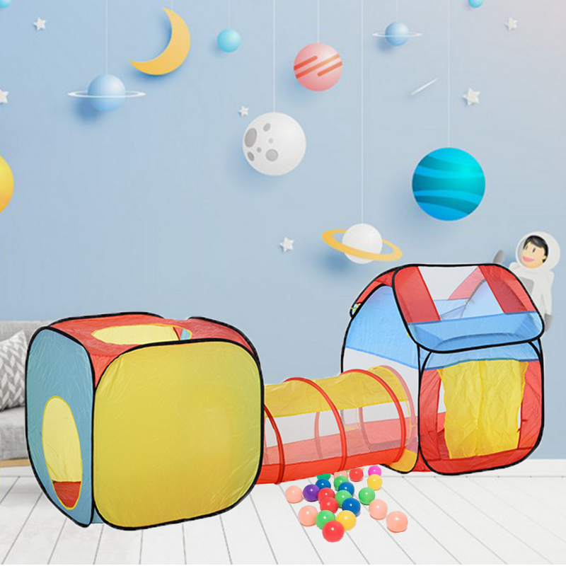 3 in 1 Foldable Kids Pop Up Play House Tent Tunnel set Child Gift Toy