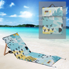 OEM ODM design portable easy foldable summer season wooden frame beach mat, beach lounge chair 