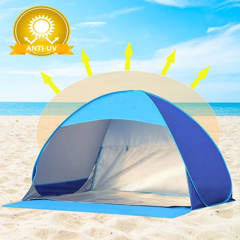 Pop Up Tent Beach Camping Tents 2-3 Person Hiking Portable Shelter