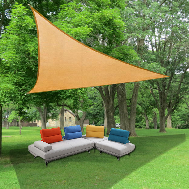 Triangle Sun Shade Sail Canopy UV Block for Patio Garden, Outdoor, Restaurant, Backyard