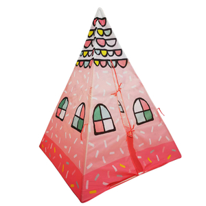 Pink Sweet House Design Kids Play Teepee House Tent With Portable Carry Bag