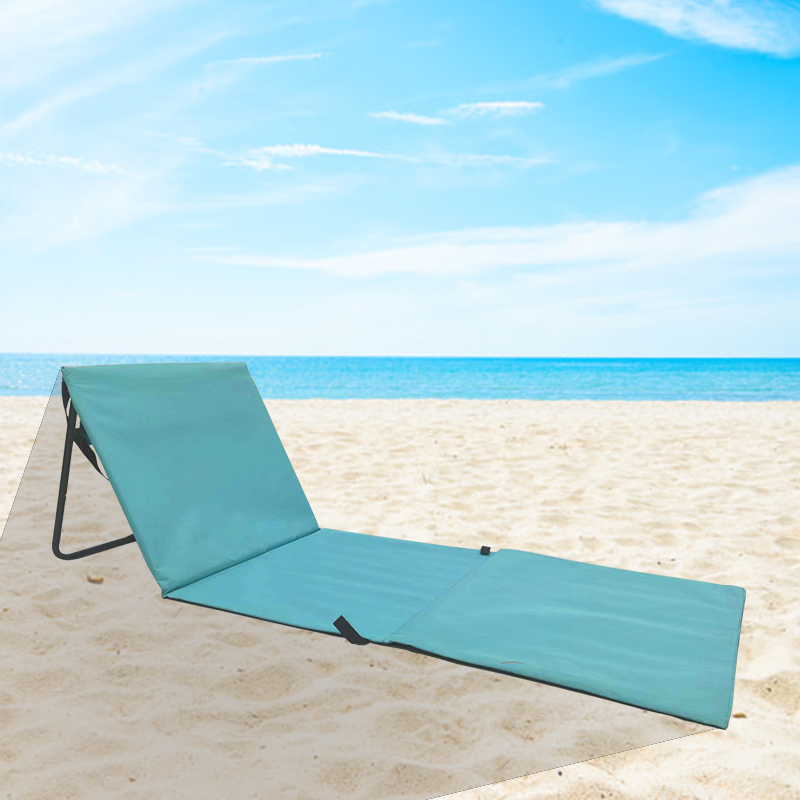 Blue portable easy folding bach lounge chair accept OEM design use for Indoor Outdoor