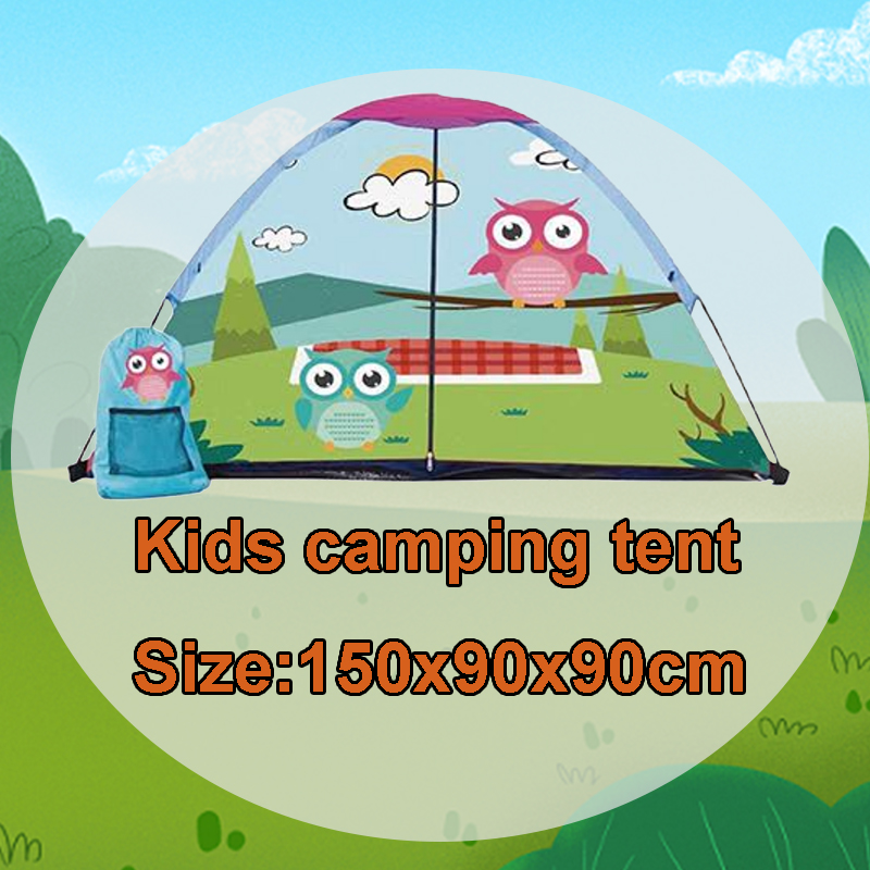 Cute owl Kids Camping Series Include Campint Tent Sleep Bag Kids Chair