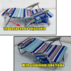 Portable Foldable Outdoor Stripe Backpack Beach Chair With Cooler Bag 
