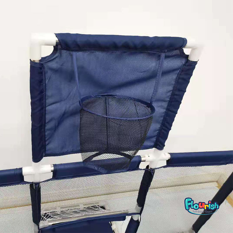 Large Kid Baby Playpen Playard With Basketball Hoop,Folding Breathable Mesh Infant Children Play Game Fence for Indoors Outdoors Home