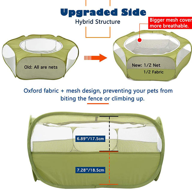 Waterproof Breathable Pet Playpen, Pet Cage Tent with Zipper Cover, Portable Outdoor Exercise Yard Fence for animal
