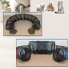 Set of 2 Outdoor Rainbow Cat Enclosures Pet Playground Kitty Small Animals Rabbit Guinea Pig Playpen Hexagon Tent with Circle Tunnel