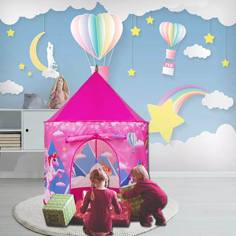 Unicorn Kids Castle Play Tent