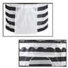 Black White Stripe Kids Castle Play Tent Easy Assemble Foldable Play House Use For Home Yard 
