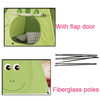Green frog shape easy set up kids dome tent,Breathe freely automatic camping tent, kids play game tent