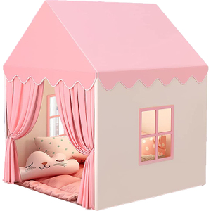 Pink Large Playhouse Play Tents for Girls, Kids Princess Castle Tent ,Gift Toys for Girl Toddler Children