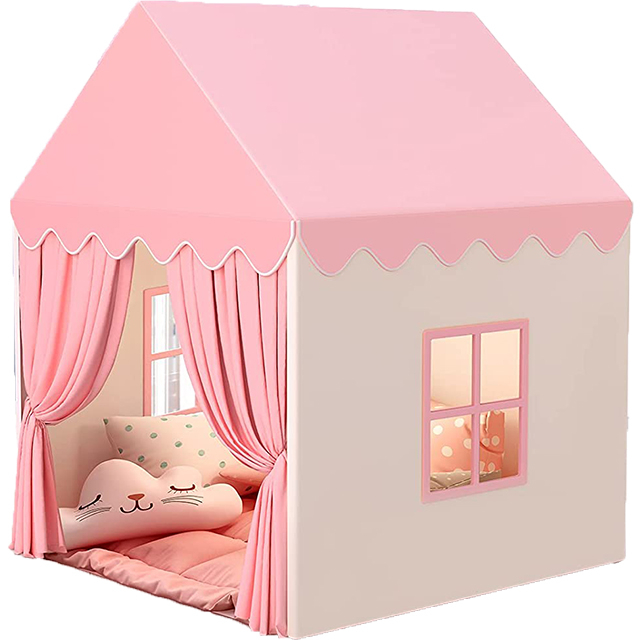 Pink Large Playhouse Play Tents for Girls, Kids Princess Castle Tent ,Gift Toys for Girl Toddler Children