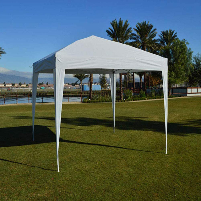 White Outdoor Tent Gazebo Pop Up Portable Sun Shelter Tent with Carry Bag,10' x 10' Canopy Tent with Dressed Legs