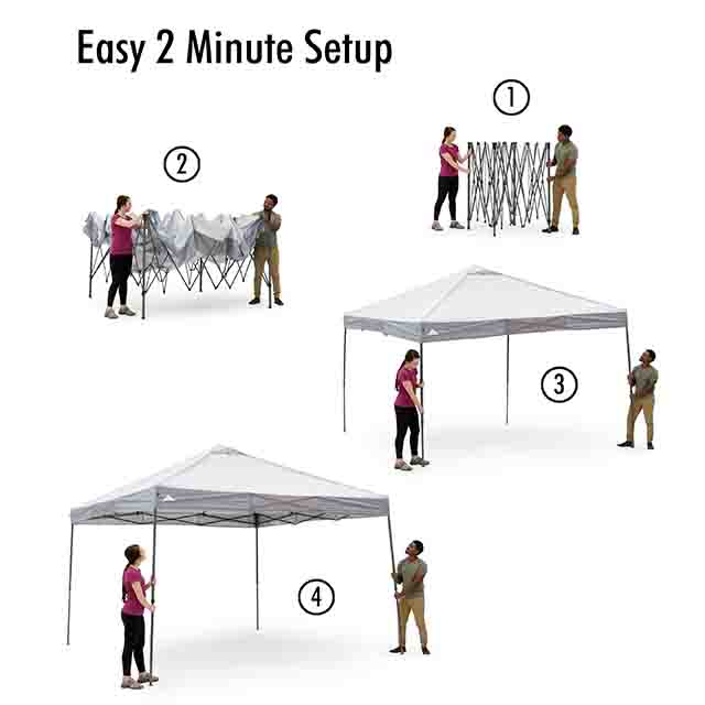 Gray 12' x 12' Instant Straight Leg Canopy ,Outdoor Tent Gazebo Pop Up Portable sun Shelter Tent with Carry Bag