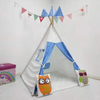 Amazon hot selling blue fabric canvas foldable kids teepee tent use for Indoor Outdoor
