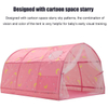 Pink Portable Kids Bed Tent,Baby Toddlers Sleeping Tent with Double Net Curtain for Boys Girls Bedroom Decor
