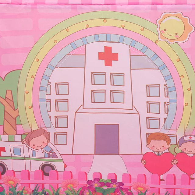 Hospital Theme Portable Kids Play Tent Children Baby Game Playhouse Indoor Outdoor