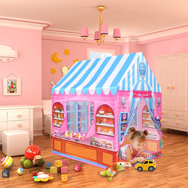 Pink Dessert Playhouse for Kids Tent,Castle Play House for 1-6 Year Old Children Boys Girls Baby Indoor Outdoor Gifts Toys