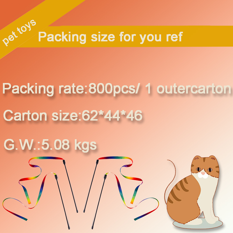 Interactive Cat Rainbow Wand Toys Interactive Cat Teaser Wand String