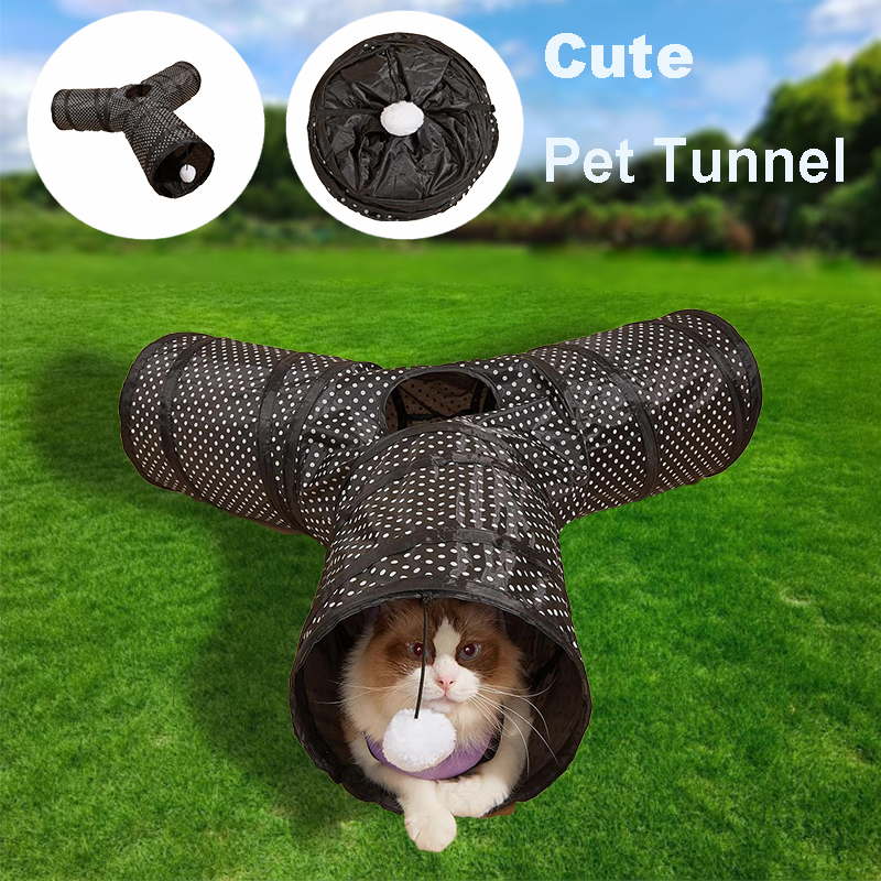 3 Ways Cat Tunnels Indoor Outdoor For Cats Puppy Kitty Kitten Rabbit 