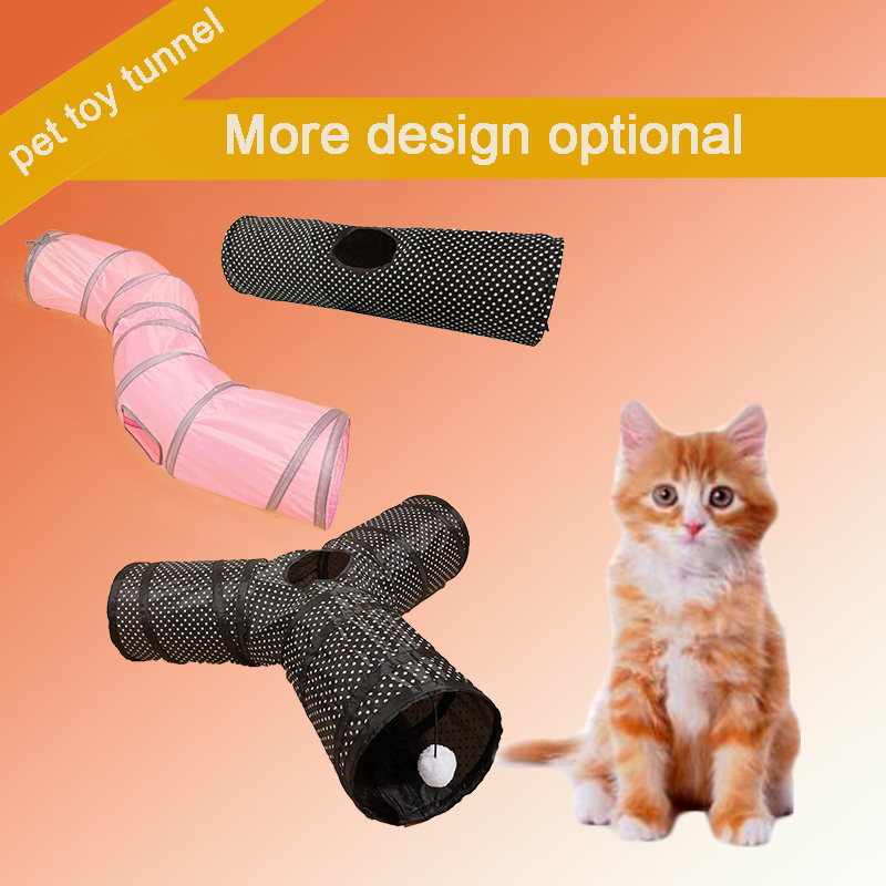 Wholesale Pet Play Tent Interactive S-Way Foldable Pet Cat Tunnel Crinkle Toy
