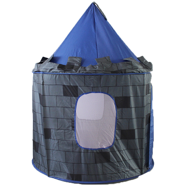 Blue roof with stone Pop Up Foldable high quality cheap price color Customized kids castle tents